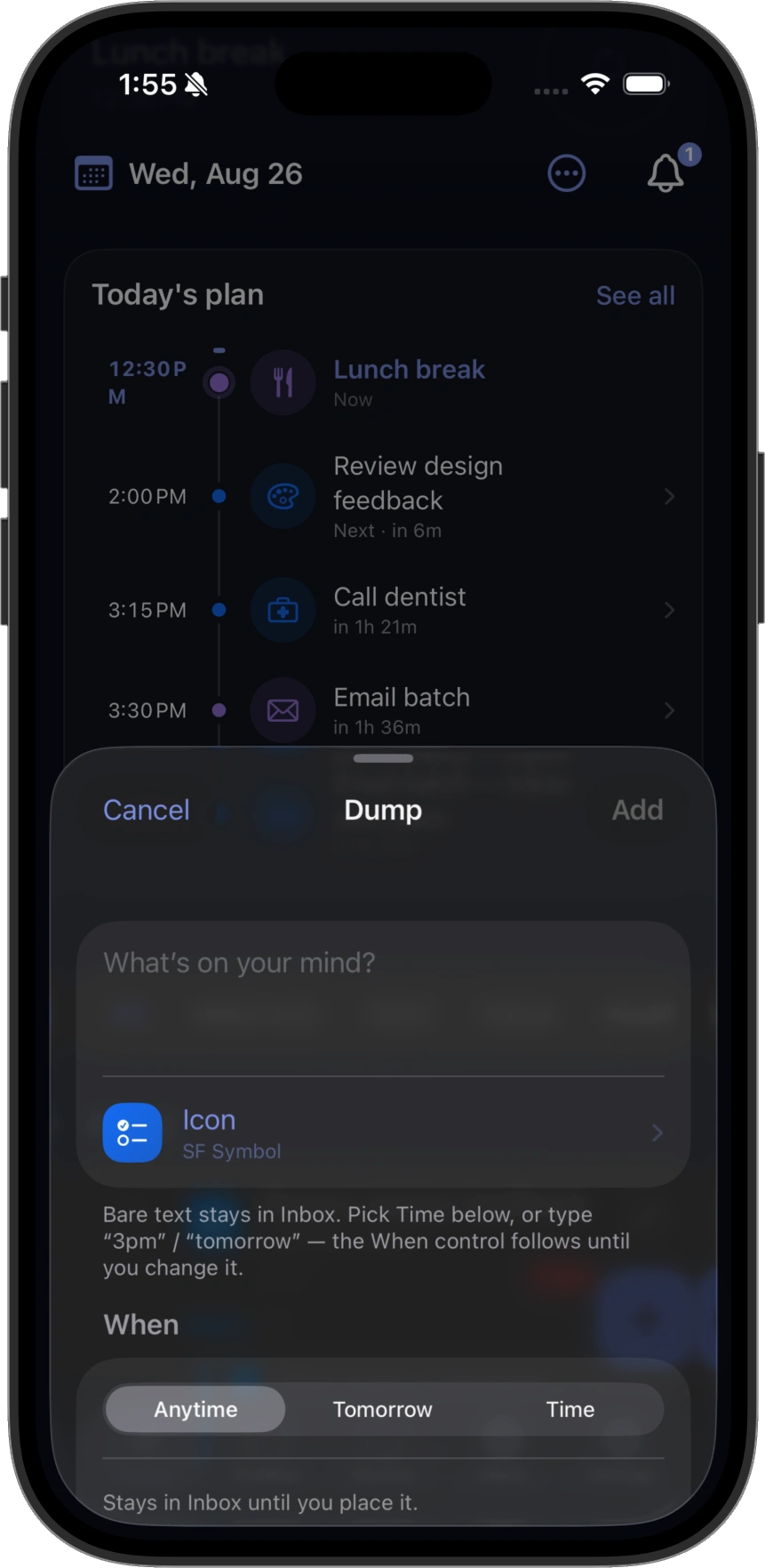 DayNorth Dump in dark mode