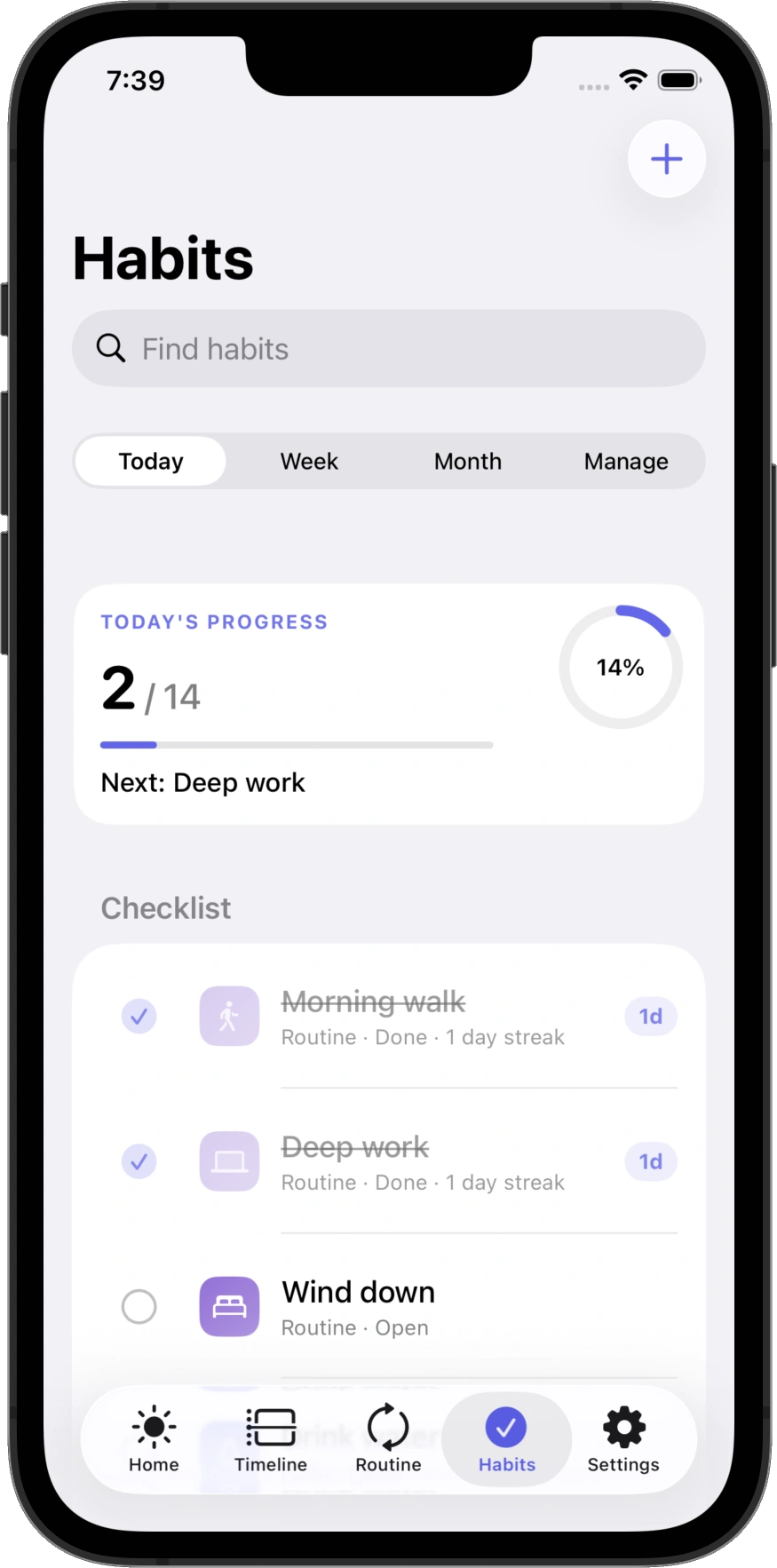 DayNorth Habits — Today
