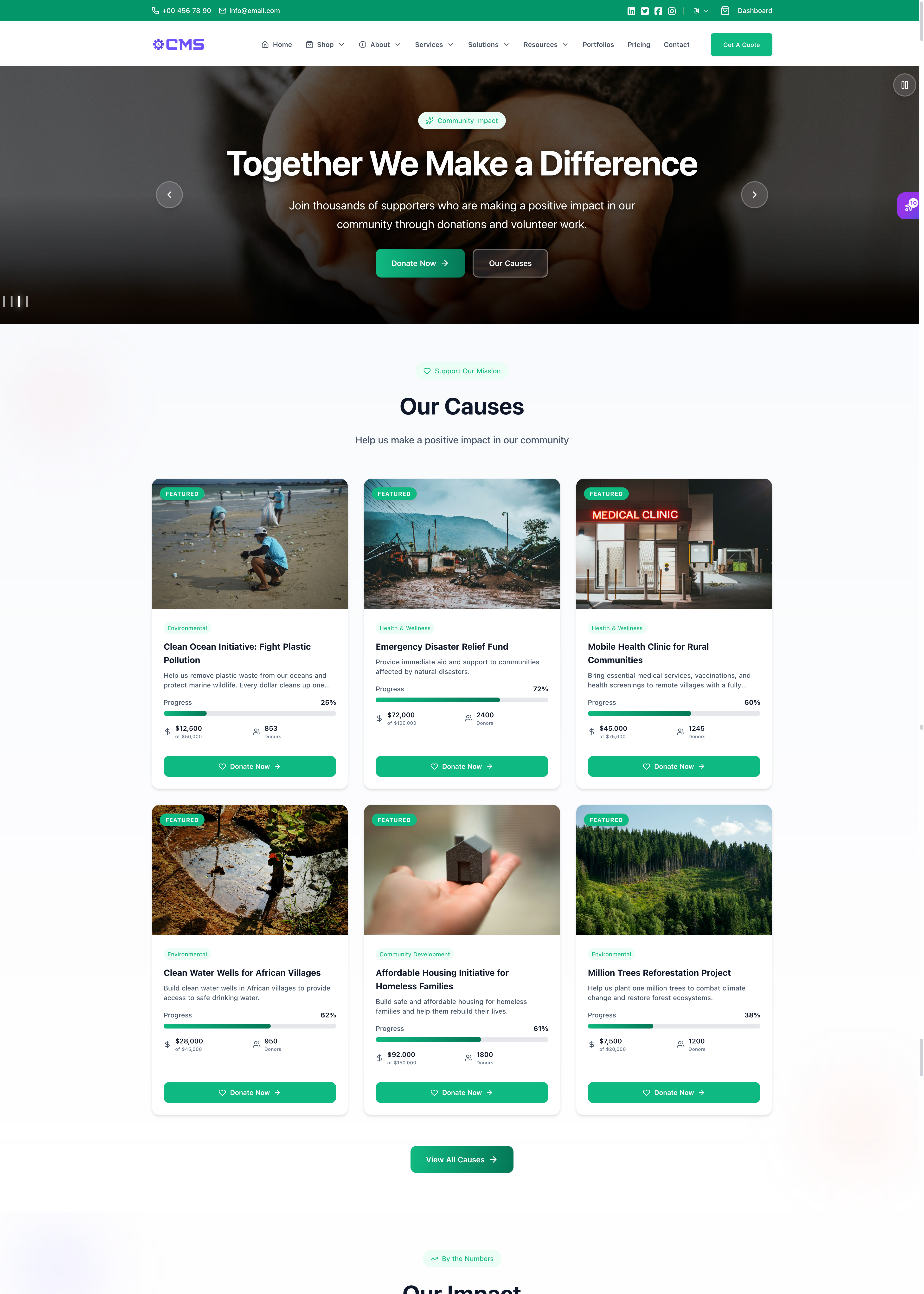 Nonprofit homepage demo