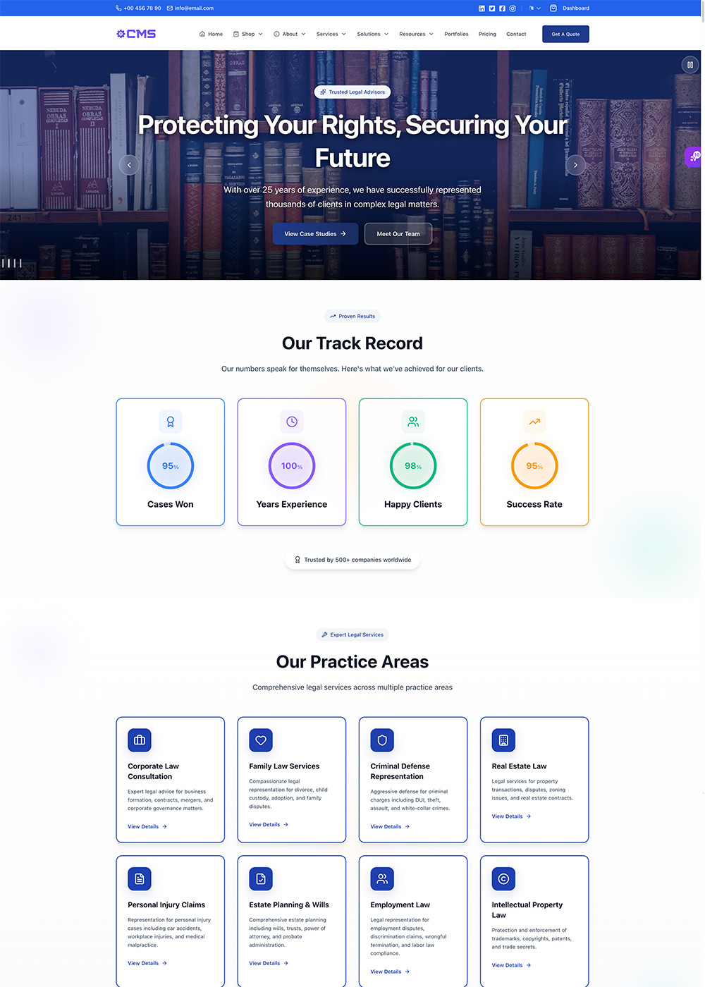 Legal homepage demo
