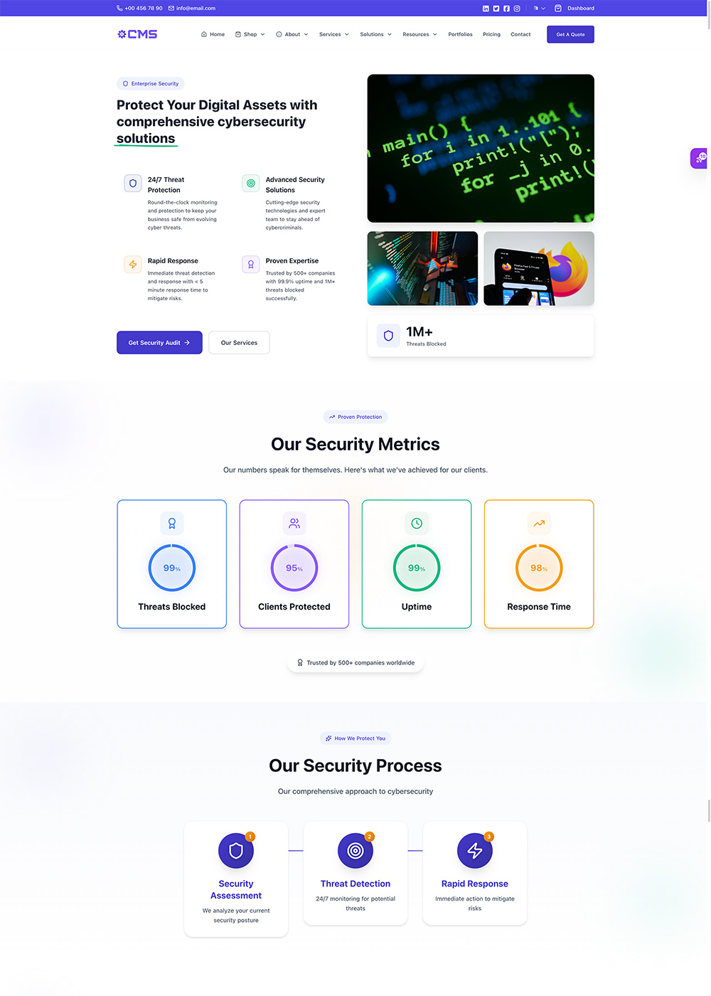 Security homepage demo