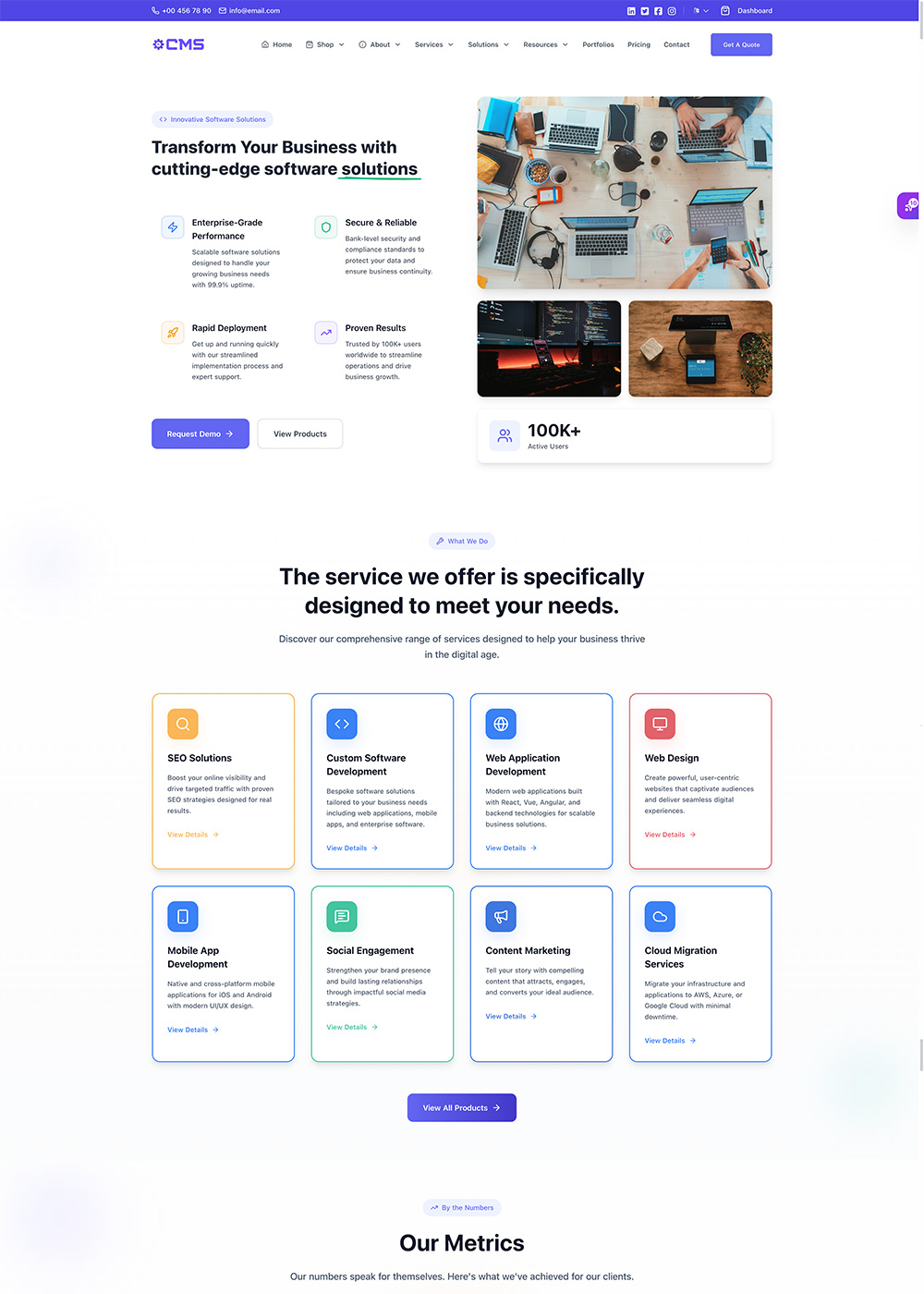 Software agency homepage demo